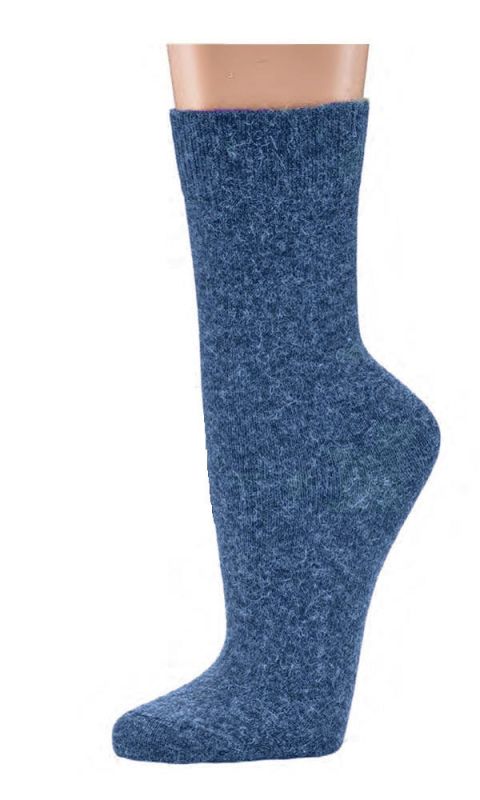 dünne, weiche Wollsocken mit 11% Alpaka-Wolle, 22% Viskose, gekettelt (ohne spürbare Naht), 1 Paar